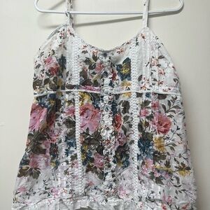 Floral Print Lace Camisole